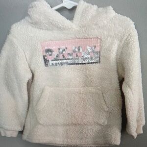 DKNY Kids Cream sequin Hoodie size 24M